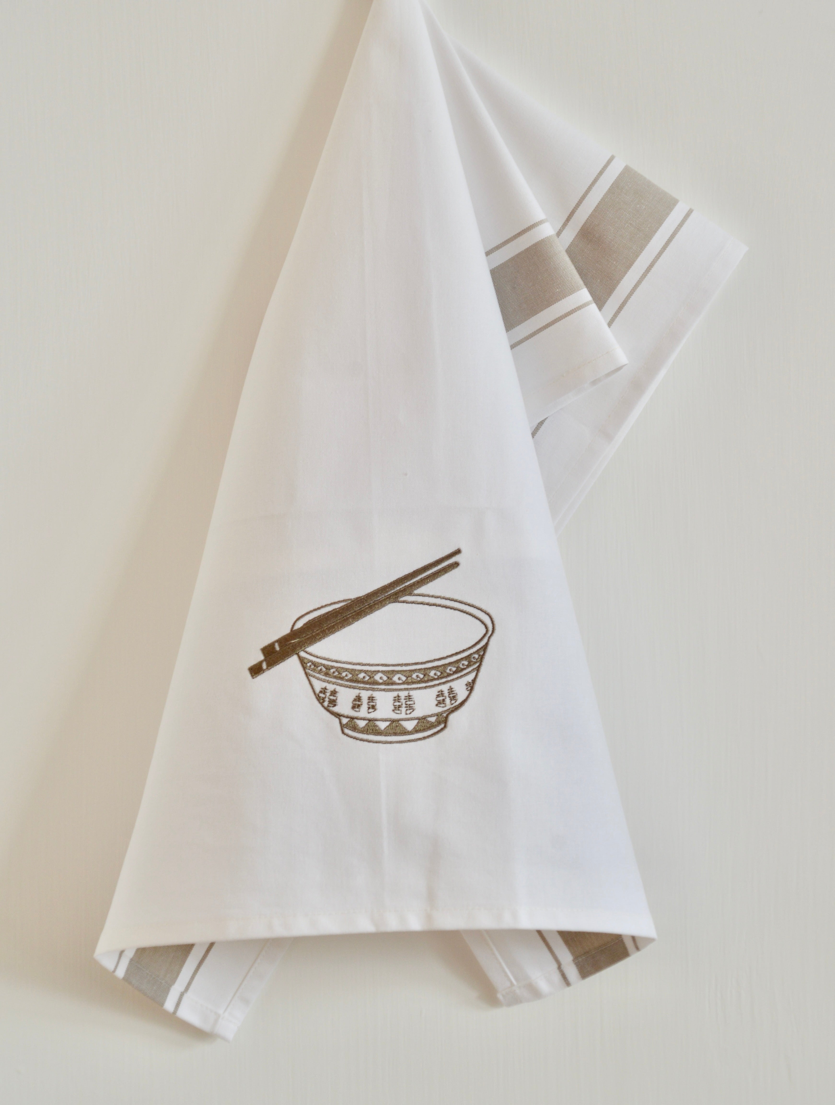Tea towel with Golden Rice Bowl