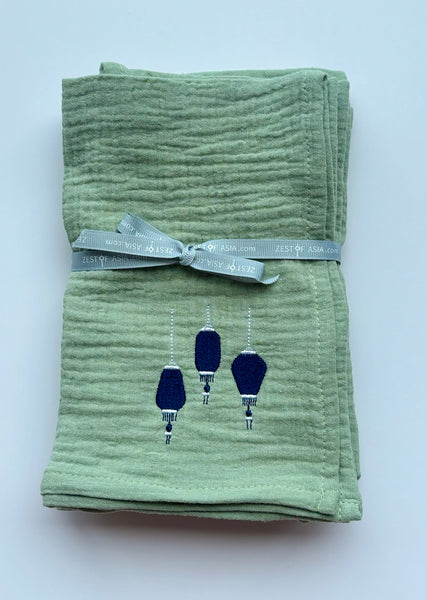 Muslin Napkins Celadon - Set of 4 pieces