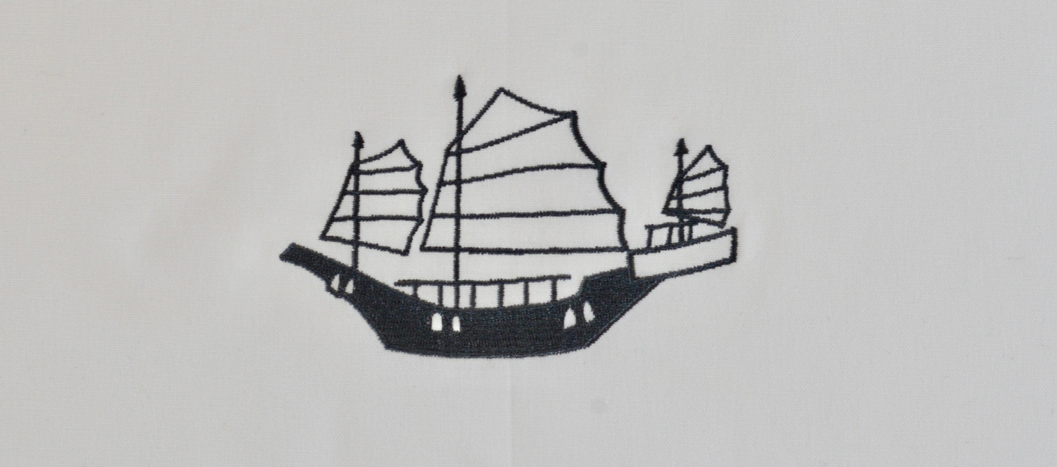 Tea towel with Grey Junk