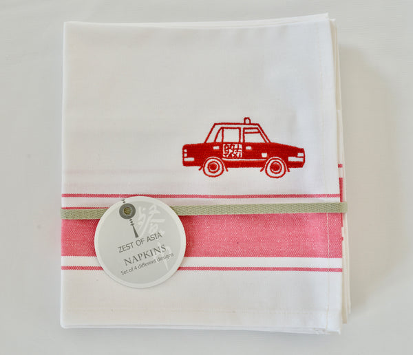 Red Napkins - Set of 4 pieces