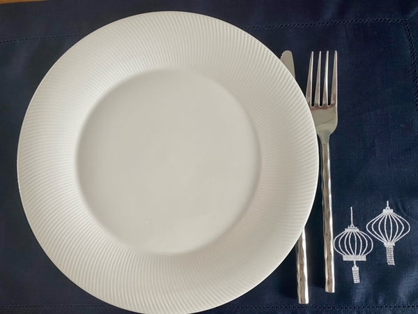 Navy Blue Linen Placemats - Set of 4 pieces