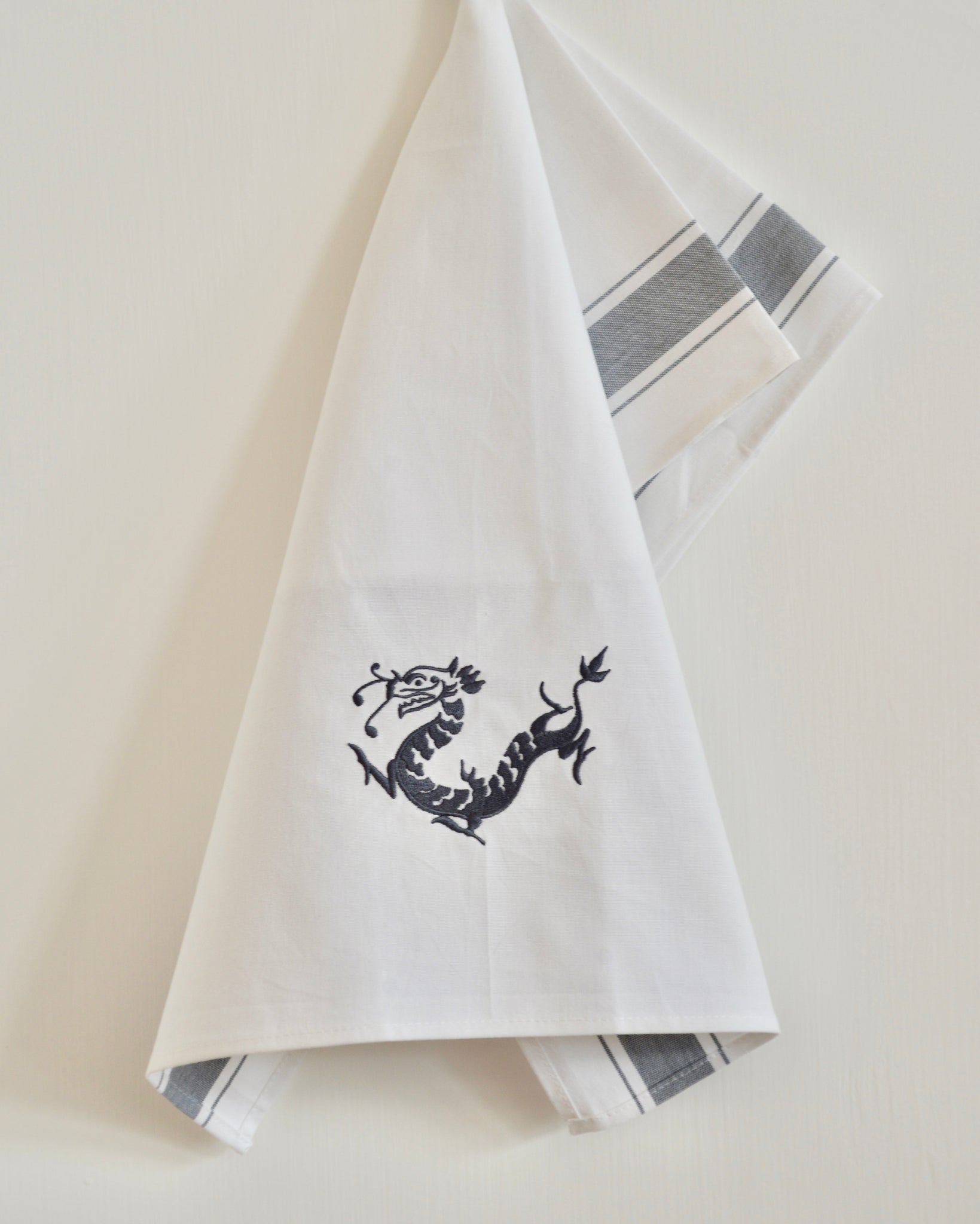 Tea towel with Grey Dragon