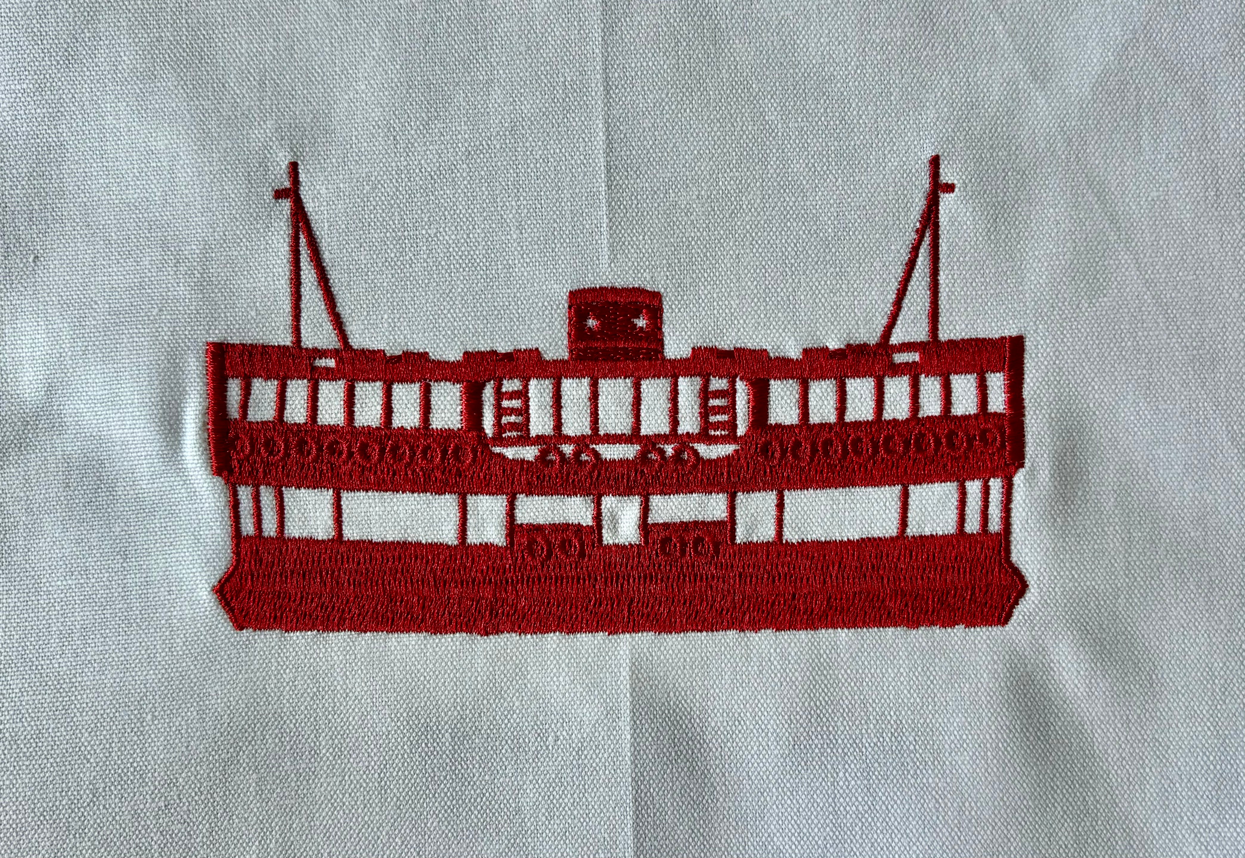 Tea towel with Red Star Ferry