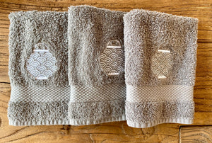Set of 3 Grey Face Towels Last item