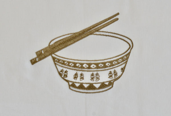 Tea towel with Golden Rice Bowl