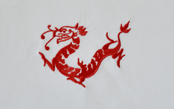 Tea towel with Red Dragon