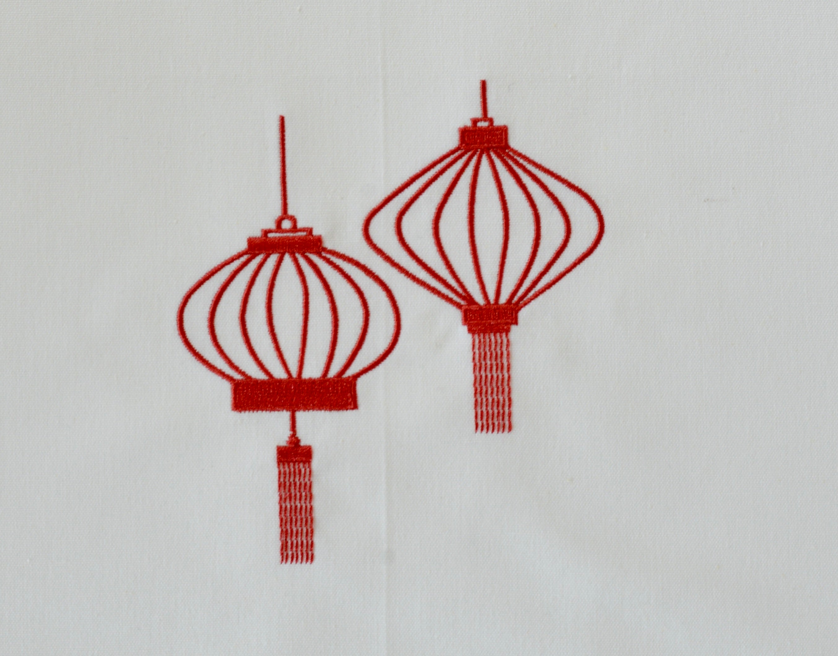 Tea towel with Red Lanterns