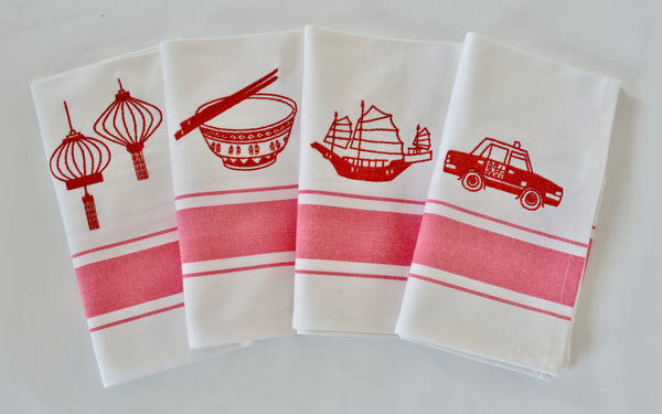 Red Napkins - Set of 4 pieces