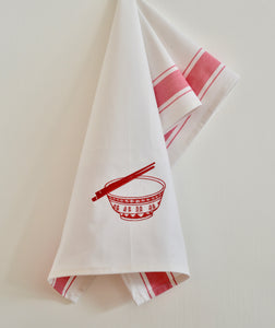 Tea towel with Red Rice Bowl